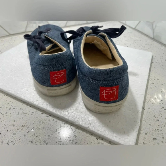 Bucketfeet Woman’s Size 8.5 Eyeglass Blue Sneakers Novelty Spectacles Funky - Picture 8 of 10